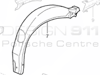 Rear 1/4 Inner Panel. Porsche 996 1998-05